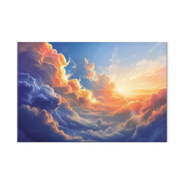 Tableau - Sunset Over a Cloudy Sea: A Wonderful Symphony of Colors