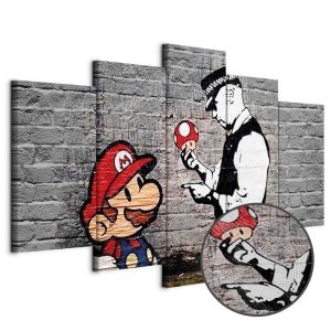 Tableau - Super Mario Mushroom Cop (Banksy)