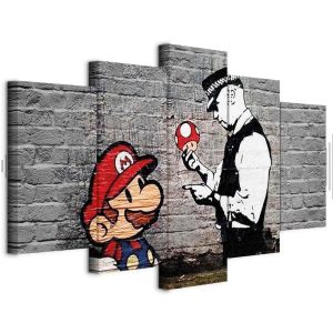 Tableau - Super Mario Mushroom Cop (Banksy)