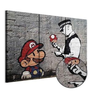Tableau - Super Mario Mushroom Cop by Banksy