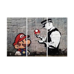 Tableau - Super Mario Mushroom Cop by Banksy
