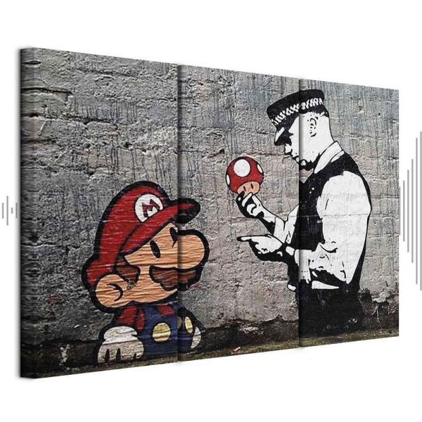 Tableau - Super Mario Mushroom Cop by Banksy Tableau - Super Mario Mushroom Cop by Banksy