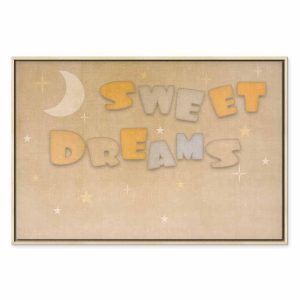 Tableau - Sweet Dreams - Pastel Inscription Surrounded by the Moon and Stars