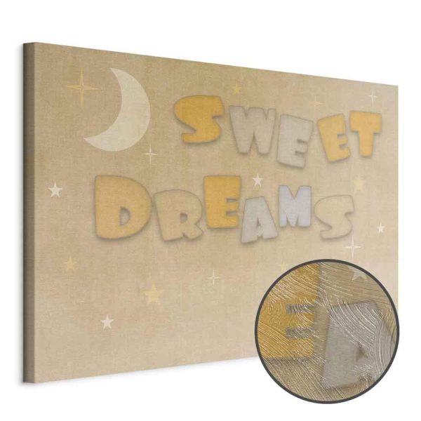 Tableau - Sweet Dreams - Pastel Inscription Surrounded by the Moon and Stars Tableau - Sweet Dreams - Pastel Inscription Surrounded by the Moon and Stars