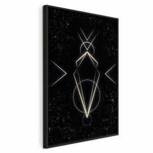 Tableau - Symmetry of Shapes (1-part) - Graphic Motif in Black Shade