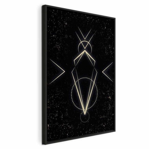 Tableau - Symmetry of Shapes (1-part) - Graphic Motif in Black Shade