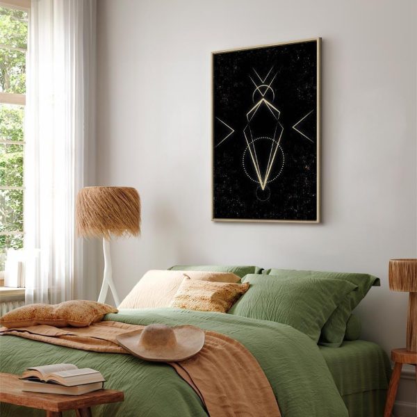 Tableau - Symmetry of Shapes (1-part) - Graphic Motif in Black Shade