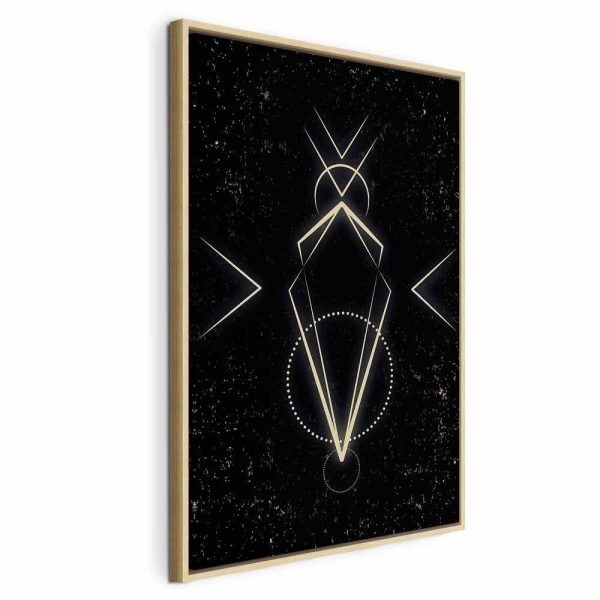 Tableau - Symmetry of Shapes (1-part) - Graphic Motif in Black Shade