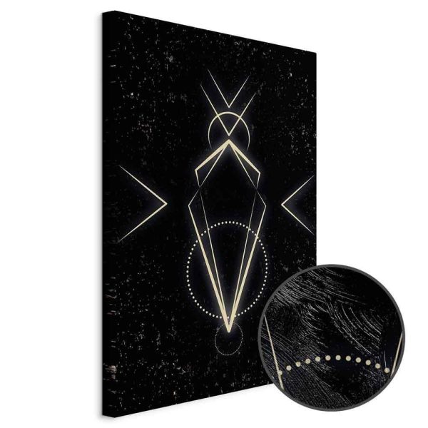 Tableau - Symmetry of Shapes (1-part) - Graphic Motif in Black Shade