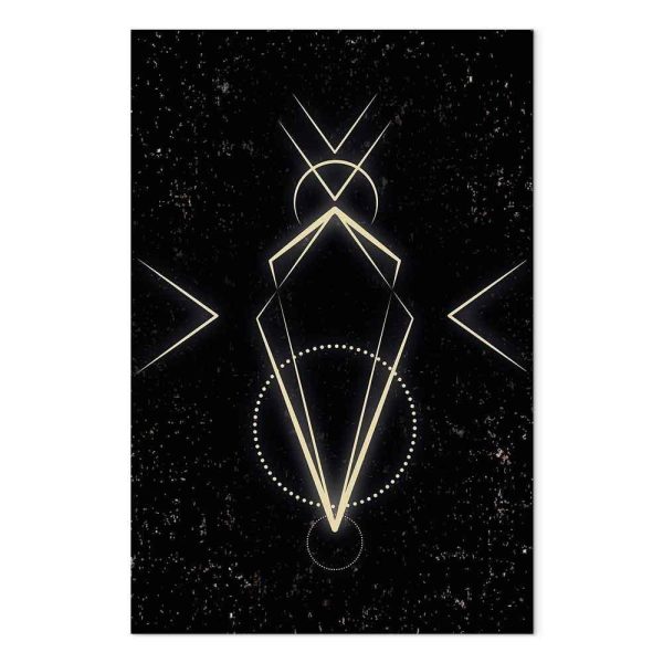 Tableau - Symmetry of Shapes (1-part) - Graphic Motif in Black Shade