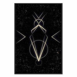 Tableau - Symmetry of Shapes (1-part) - Graphic Motif in Black Shade