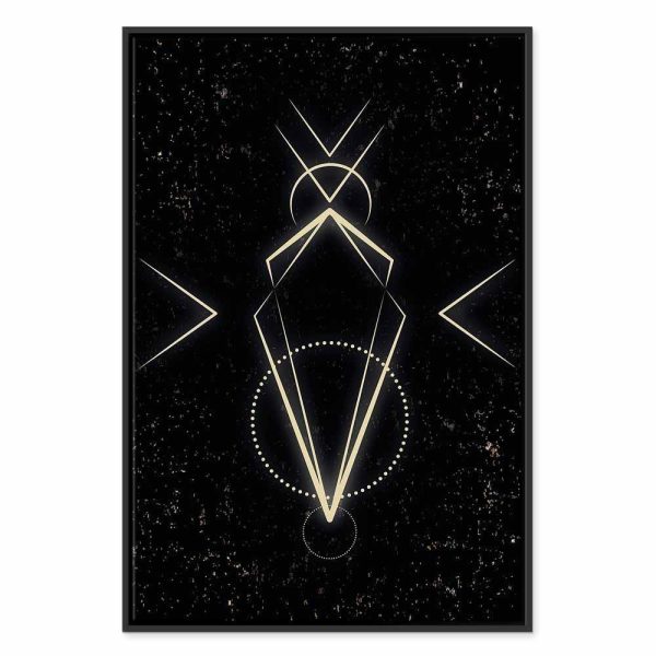 Tableau - Symmetry of Shapes (1-part) - Graphic Motif in Black Shade