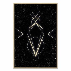 Tableau - Symmetry of Shapes (1-part) - Graphic Motif in Black Shade