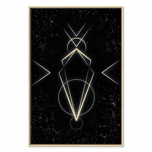 Tableau - Symmetry of Shapes (1-part) - Graphic Motif in Black Shade