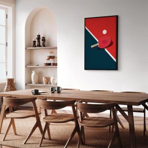 Tableau - Table Tennis - Racket and Ball on the Table