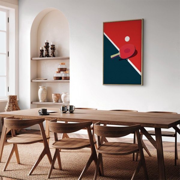 Tableau - Table Tennis - Racket and Ball on the Table