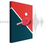 Tableau - Table Tennis - Racket and Ball on the Table