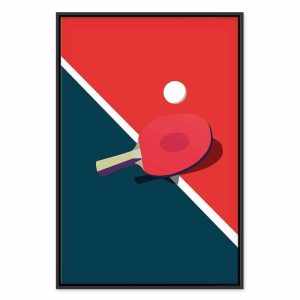 Tableau - Table Tennis - Racket and Ball on the Table
