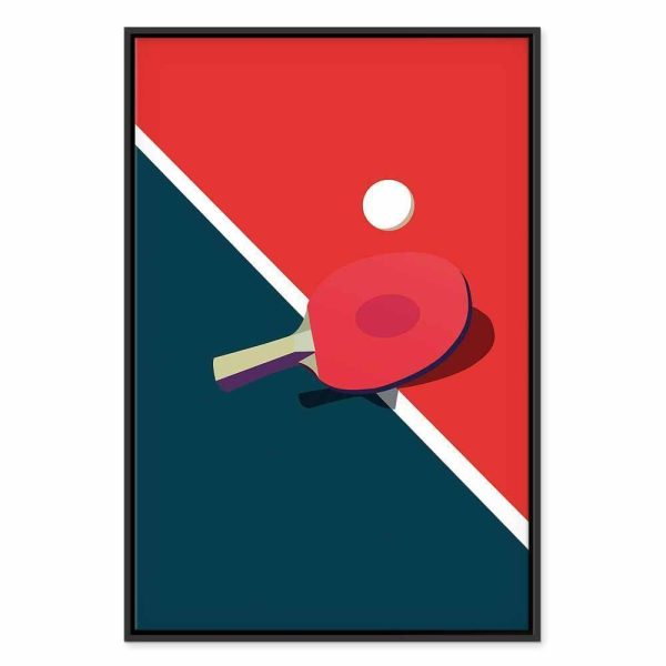 Tableau - Table Tennis - Racket and Ball on the Table