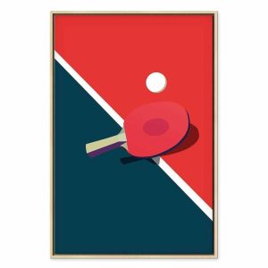Tableau - Table Tennis - Racket and Ball on the Table