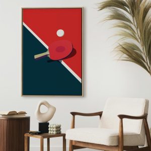 Tableau - Table Tennis - Racket and Ball on the Table