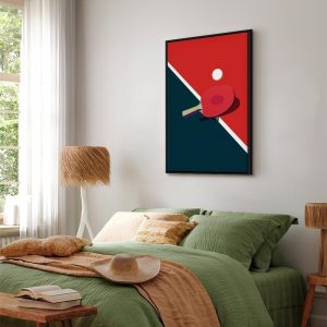 Tableau - Table Tennis - Racket and Ball on the Table