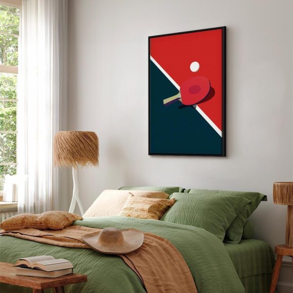 Tableau - Table Tennis - Racket and Ball on the Table