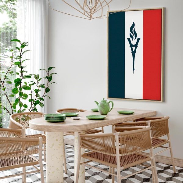 Tableau - Torch Against the Backdrop of the French Flag