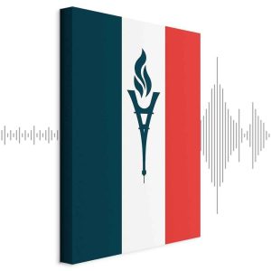 Tableau - Torch Against the Backdrop of the French Flag