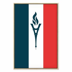 Tableau - Torch Against the Backdrop of the French Flag