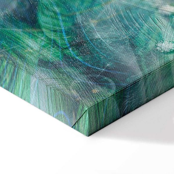 Tableau - Turquoise Leaves (1 Part) Wide