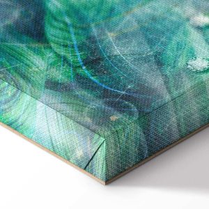 Tableau - Turquoise Leaves (1 Part) Wide