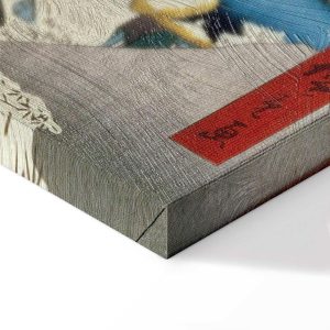 Tableau - Utagawa Hiroshige – Drum bridge and Setting Sun Hill at Meguro