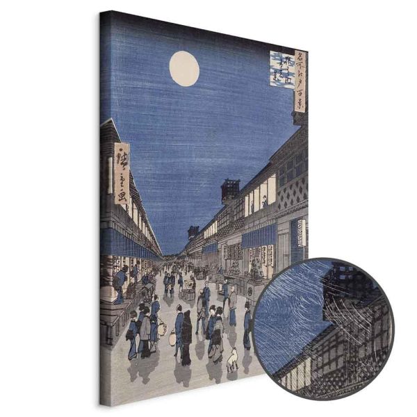 Tableau - Utagawa Hiroshige – Night time view of Saruwaka Street