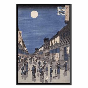 Tableau - Utagawa Hiroshige – Night time view of Saruwaka Street