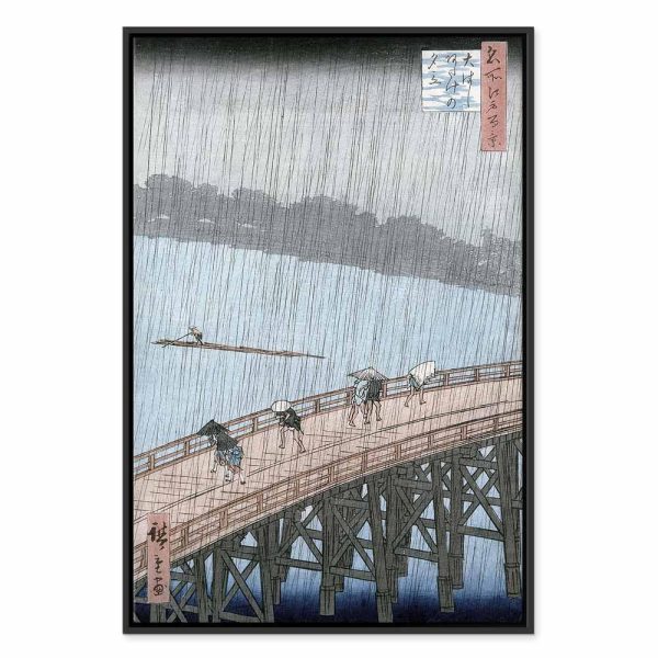 Tableau - Utagawa Hiroshige – Sudden Shower over Shin-Ohashi Bridge and Atake
