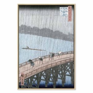 Tableau - Utagawa Hiroshige – Sudden Shower over Shin-Ohashi Bridge and Atake