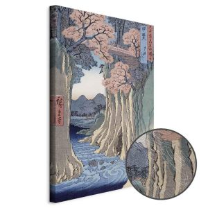 Tableau - Utagawa Hiroshige – The monkey bridge in the Kai province