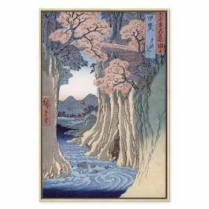 Tableau - Utagawa Hiroshige – The monkey bridge in the Kai province