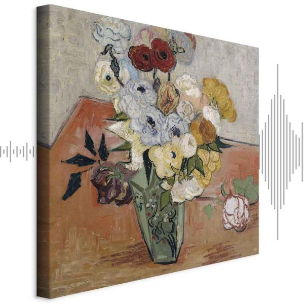 Tableau - Vincent Van Gogh – Stilllife with Japanese vase, roses and anemones Tableau - Vincent Van Gogh – Stilllife with Japanese vase, roses and anemones