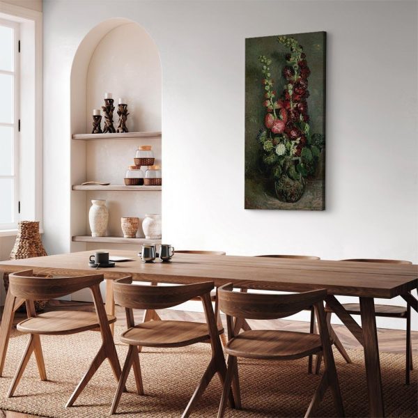 Tableau - Vincent Van Gogh – Vase of Hollyhocks