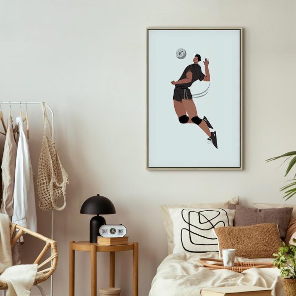 Tableau - Volleyball Player on a White Background - Illustration