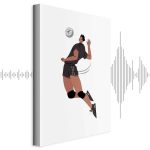 Tableau - Volleyball Player on a White Background - Illustration