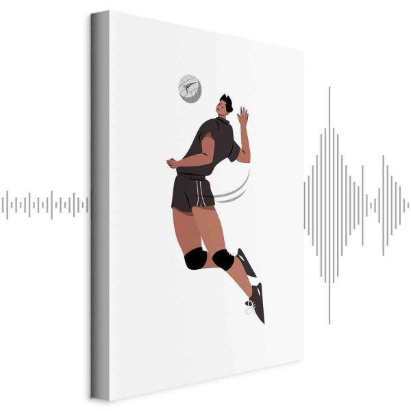 Tableau - Volleyball Player on a White Background - Illustration