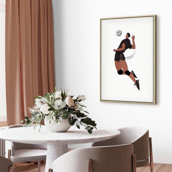 Tableau - Volleyball Player on a White Background - Illustration