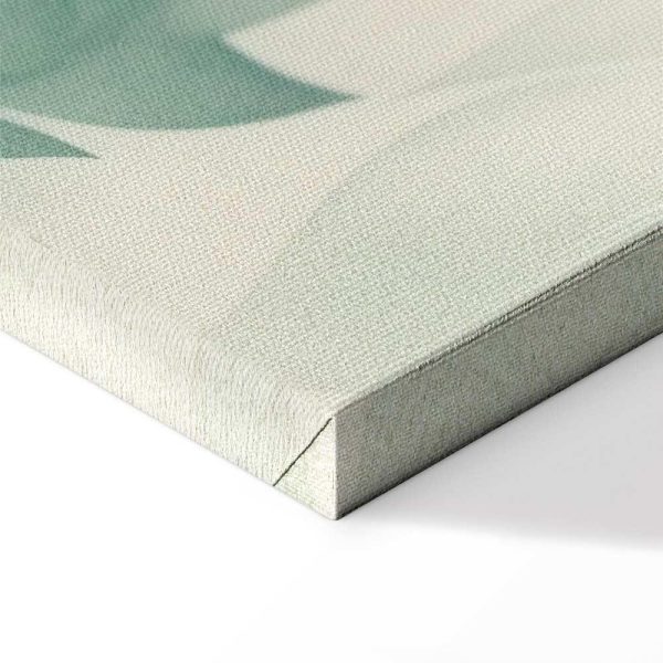 Tableau - Watercolor Botanical Motif Delicate Green-Beige Leaves