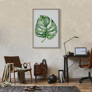 Tableau - Watercolor Monstera (1 Part) Vertical