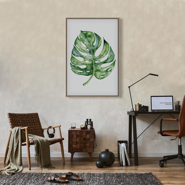 Tableau - Watercolor Monstera (1 Part) Vertical