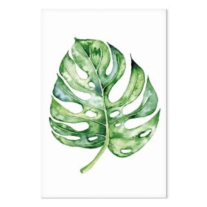 Tableau - Watercolor Monstera (1 Part) Vertical