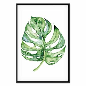 Tableau - Watercolor Monstera (1 Part) Vertical
